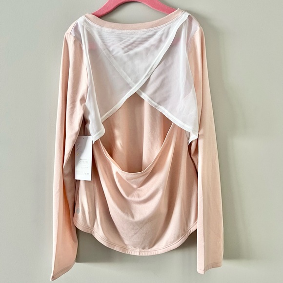 Zella Girl Pink Mesh Open Back Tee Size L 10/12 NWT - Picture 6 of 13